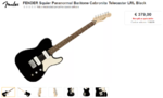 FENDER Squier Paranormal Baritone Cabronita Telecaster LRL Black.PNG