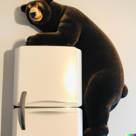 bear on fridge